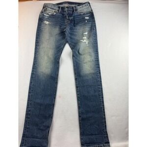 Abercrombie & Fitch Mens Jeans 32x36 Slim Straight Distressed Denim